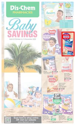 Dis-Chem : Baby Savings (23 October - 15 November 2020), page 1