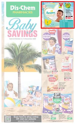 Dis-Chem : Baby Savings (23 October - 15 November 2020), page 1