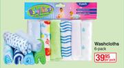Baby Things Wash Cloths 6 Pack-Per Pack