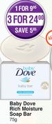 Baby Dove Rich Moisture Soap Bar-For 3 x 75g 