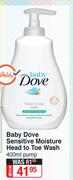 Baby Dove Sensitive Moisture Head To Toe Wash Pump-400ml