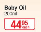 Johnson's Baby Oil-200ml Each