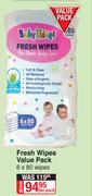 Baby Things Fresh Wipes Value Pack 6 x 80 Wipes-Per Pack