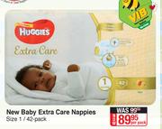 Huggies New Baby Extra Care Nappies Size 1/42 Pack-Per Pack