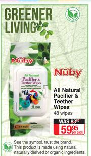 Nuby All Natural Pacifier and Teether Wipes - 48 Count