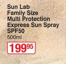 Sun Lab Family Size Multi Protection Express Sun Spray SPF50-500ml