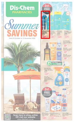 Dis-Chem : Summer Savings (23 October - 15 November 2020), page 1