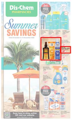 Dis-Chem : Summer Savings (23 October - 15 November 2020), page 1