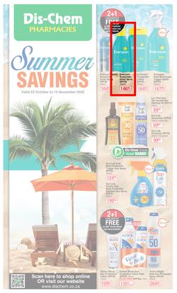 Dis-Chem : Summer Savings (23 October - 15 November 2020), page 1