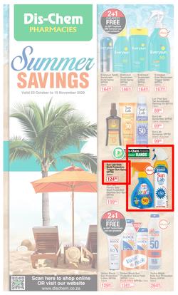 Dis-Chem : Summer Savings (23 October - 15 November 2020), page 1