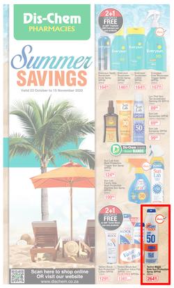 Dis-Chem : Summer Savings (23 October - 15 November 2020), page 1