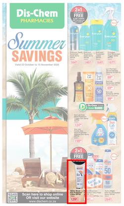 Dis-Chem : Summer Savings (23 October - 15 November 2020), page 1