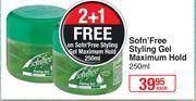 Sofn Free Styling Gel Maximum Hold-250ml Each