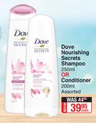Dove Nourshing Secrets Shampoo 250ml Or Conditioner 200ml-Each