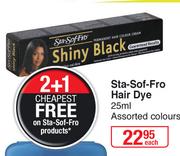 Sta-Sof-Fro Hair Dye Assorted Colours-25ml Each
