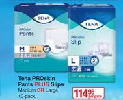 Tena Proskin Pants + Slips (Medium Or Large)-10's Per Pack