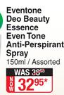 Nivea Eventone Deo Beauty Essence Even Tone Anti-Perspirnat Spray Assorted-150ml