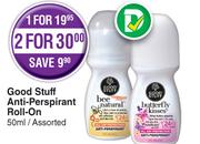 Good Stuff Anti-Perspirant Roll-On Assorted-For 2 x 50ml