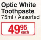 Colgate Optic White Toothpaste Assorted-75ml Each