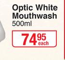 Colgate Optic White Mouthwash-500ml Each