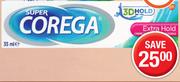 Super Corega 3D  Hold Extra Hold Denture Fixative Cream-35ml