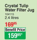 Crystal Tulip Water Filter Jug (2.4Ltr)