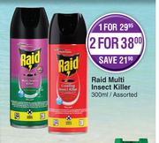 Raid Multi Insect Killer Assorted-300ml Each