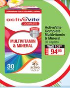 Activo Vite Complete Multivitamin & Mineral 30 Caplets