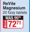 Revite Magnesium 20 Fizzy Tablets