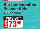 Bio-Homeopathic Rescue Kids 180 Tablets
