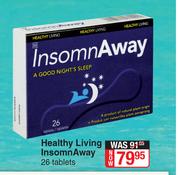 Healthy Living Insomn Away 26 Tablets