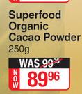 Tony Ferguson Superfood Organic Cacao Powder-250g