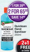 Quicksan Hand Sanitiser-2 x 250ml
