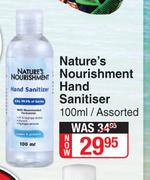 Nature's Nourishment Hand Sanitiser Assorted-100ml