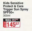 Nivea Kids Sensitive Protect & Care Trigger Sun Spray SPF50+-300ml 