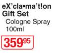 Coty eXclamat!on Gift Set Cologne Spray-100ml