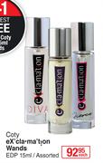 Coty Ex'clamat!on Wands EDP 15ml Assorted-Each