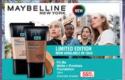 Fit Me Matte + Poreless Foundation 18ml-Each