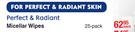 Nivea Perfect & Radiant Micellar Wipes (25 Pack)-Each