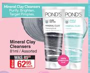 Pond's Mineral  Clay Cleansers-81ml Each