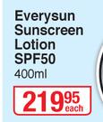 Everysun Sunscreen Lotion SPF50-400ml Each