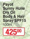 Payot Sunny Huile Dry Oil Body & Hair Spray SPF15-100ml 
