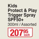 Kids Protect & Play Trigger Spray Assorted SPF50+ -300ml Each