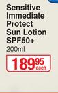 Nivea Sensitive Immediate Protect Sun Lotion SPF50+ -200ml Each