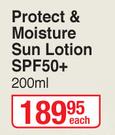Nivea Protect & Moisture Sun Lotion SPF50+ -200ml Each