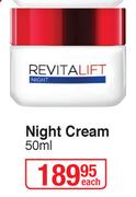 L'Oreal Paris Night Cream-50ml Each