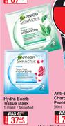 Garnier Hydra Bomb Tissue Mask Assorted-1 Mask Each