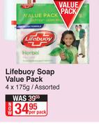 Lifebuoy Soap Value Pack Assorted-4 x 175g Per Pack 