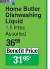 Home Butler Dishwashing Liquid Assorted-1.5Ltr
