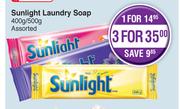 Sunlight Laundry Soap Assorted-For 3 x 400g/500g
